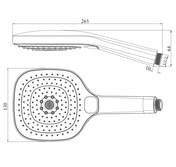 Villeroy&Boch Infinity Showers rankinis dušelis, 3 purškimo rėžimai
