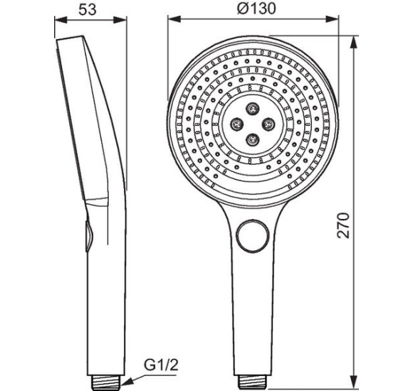 Ideal Standard Ceratherm T125+ virštinkinė termostatinė dušo sistema, pasirinkite spalvą