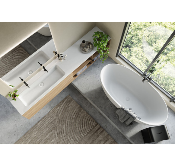 Balteco CADE XONYX Akmens masės vonia 169x84