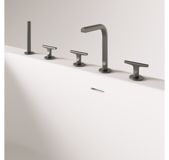 PAA QUADRO WALL prie sienos glaudžama vonia, silkstone 160x75cm