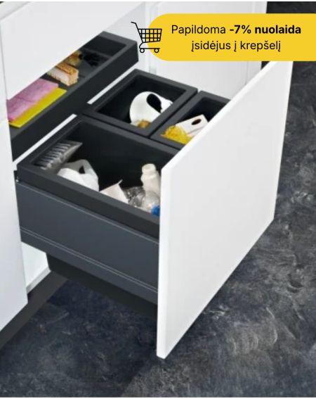 FRANKE FX - 60 šiukšlių rūšiavimo sistema (2-jų arba 3-jų kibirėlių)