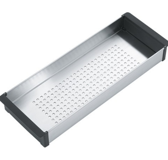Nerūdijančio plieno nusausinimo indas su plastikinėmis rankenomis 429x156 skirtas BOX plautuvėms