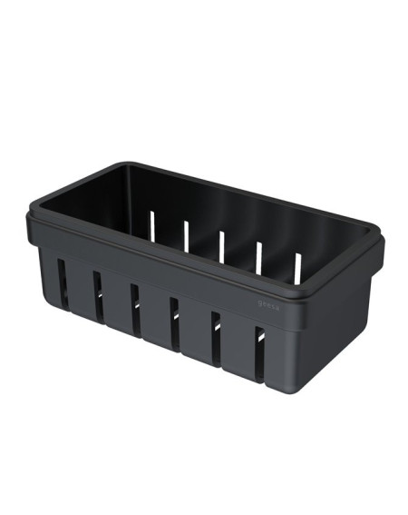 Geesa frame Black Basket serijos higienos priemonų laikiklis 21 cm, juodas laikiklis, juodas įdėkliukas