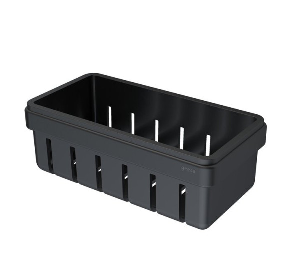 Geesa frame Black Basket serijos higienos priemonų laikiklis 21 cm, juodas laikiklis, juodas įdėkliukas