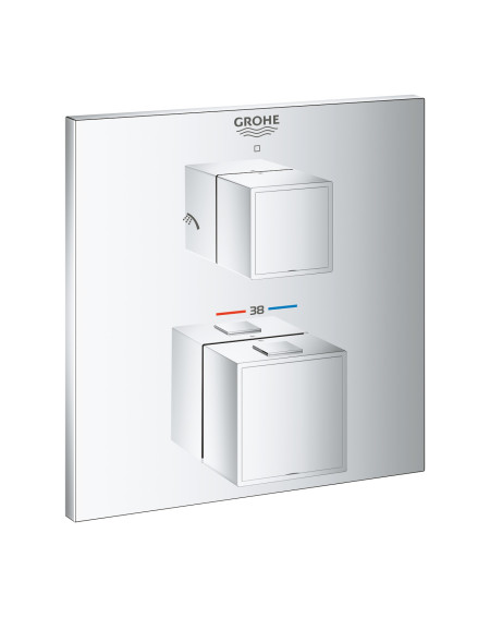 IŠPARDAVIMAS. Grohe Grohtherm Cube potinkinis termostatinis maišytuvas, 2 krypčių išbėgimas