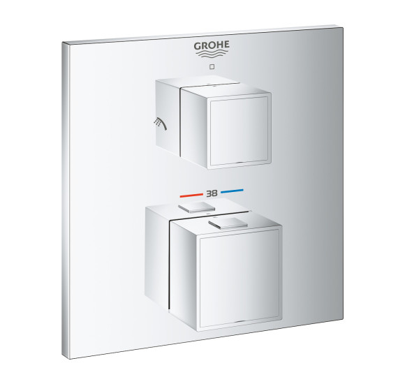 IŠPARDAVIMAS. Grohe Grohtherm Cube potinkinis termostatinis maišytuvas, 2 krypčių išbėgimas