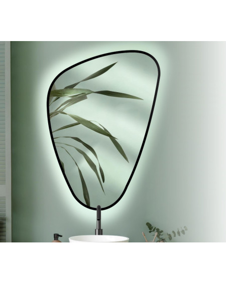 ELENA BLACK Vonios veidrodis su LED apšvietimu 4000K, 683x956 mm