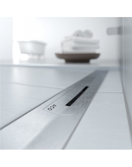ACO ShowerDrain S+ Plates nerūdijančiojo plieno latako korpusas su grotelėmis, be trapo