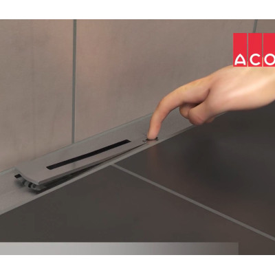 ACO ShowerDrain S+ Plates nerūdijančiojo plieno latako korpusas su grotelėmis, be trapo