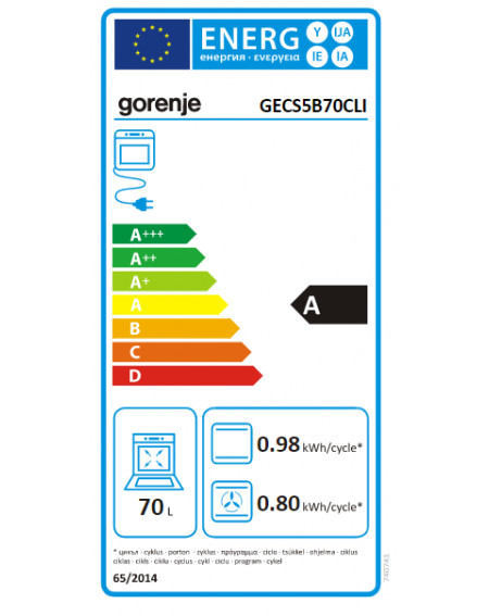 Viryklė GORENJE GECS5B70CLI