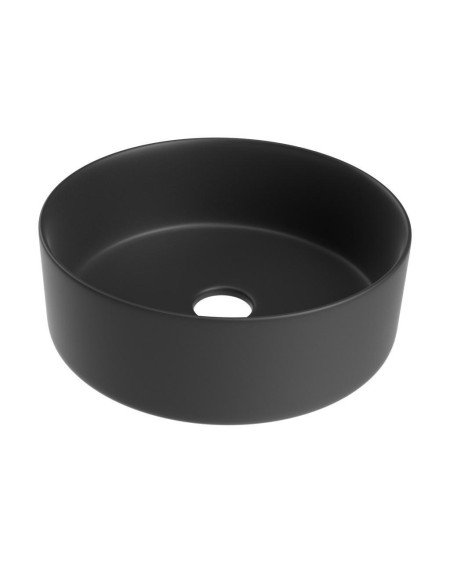 KAMĖ TONDO keraminis praustuvas, matinis juodas 35cm