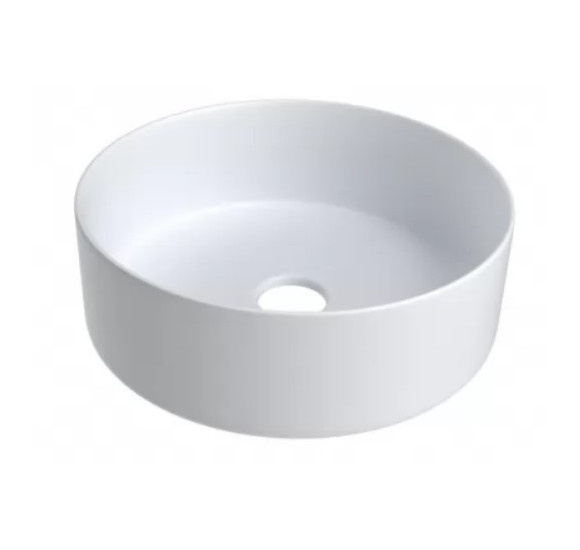 KAMĖ TONDO keraminis praustuvas, matinis baltas 35cm