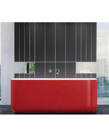 Akmens masės vonia Balteco GAMMA 159x71, RAL spalvos šonai