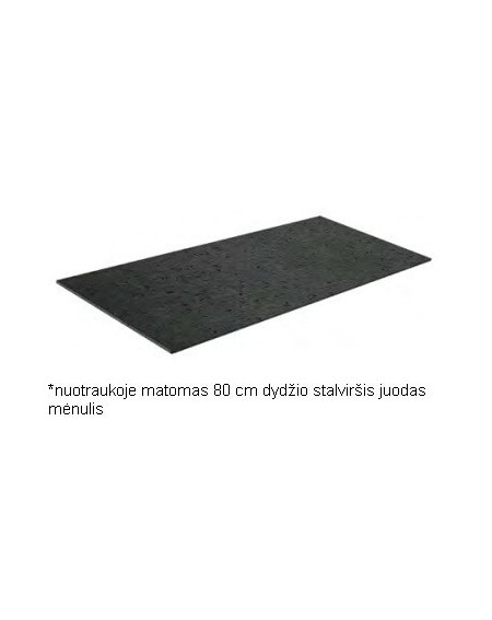 Kame plonas HPL stalviršis, juodas mėnulis (pasirenkami dydžiai)