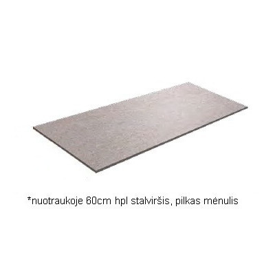 Kame plonas HPL stalviršis, pilkas mėnulis (pasirenkami dydžiai)