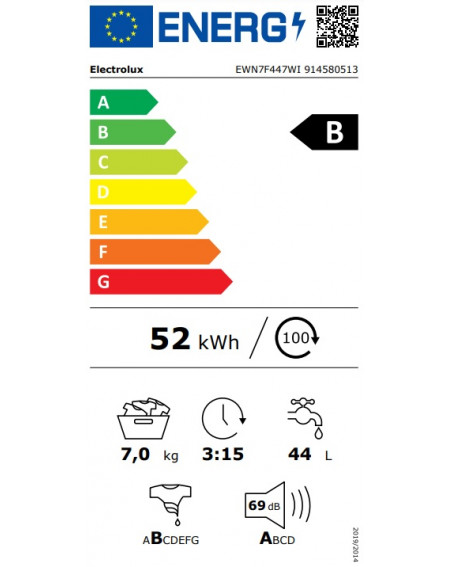 Skalbyklė ELECTROLUX EWN7F447WI