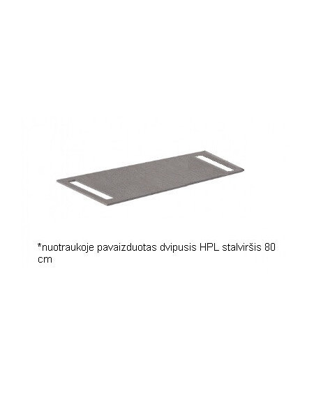 Kame HPL dvipusis stalviršis su dviem angom rankšluosčiams, pilkas mėnulis (pasirenkami dydžiai)