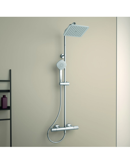 Ideal Standard CERATHERM T100 termostatinė dušo sistema, chromo spalvos