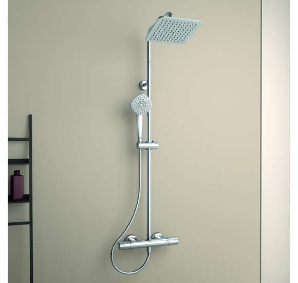 Ideal Standard CERATHERM T100 termostatinė dušo sistema, chromo spalvos