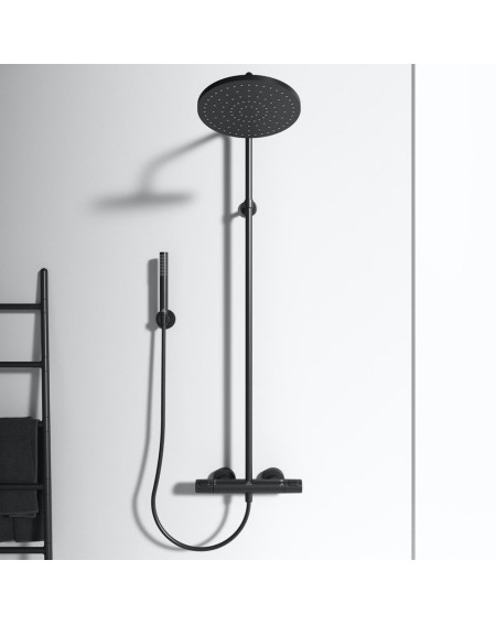 Ideal Standard CERATHERM T25 (BC748XG) termostatinė dušo sistema, juodos matinės spalvos