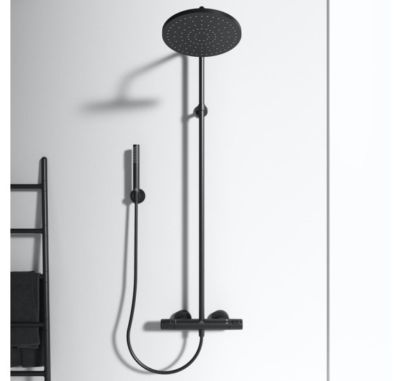Ideal Standard CERATHERM T25 (BC748XG) termostatinė dušo sistema, juodos matinės spalvos