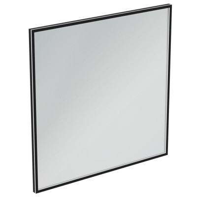 Ideal Standard kvadratinis veidrodis su apšvietimu 120x120cm,juodas rėmelis