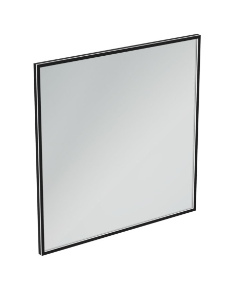 Ideal Standard kvadratinis veidrodis su apšvietimu 120x120cm,juodas rėmelis