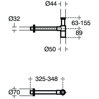Ideal Standard sifonas praustuvui, PVD spalvos