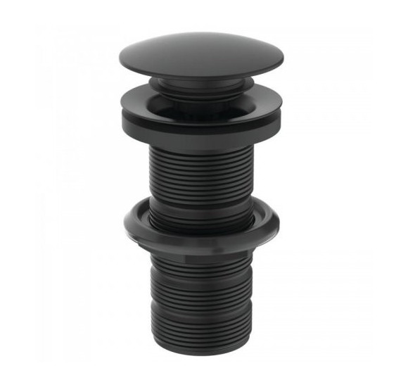 Ideal Standard Click-Clack dugno vožtuvas, praustuvui be perlajos, juodas matinis, E1483XG