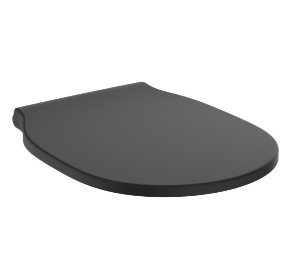 Ideal Standard Connect Air juodas matinis klozeto dangtis su Soft close funkcija