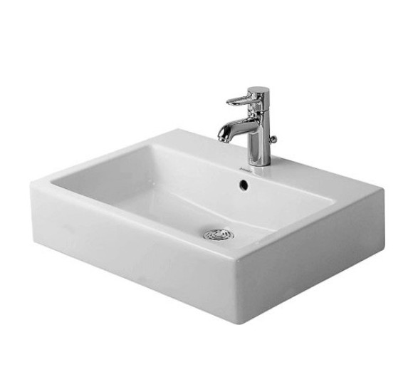 Duravit Vero pastatomas praustuvas su anga maišytuvui, 595x465