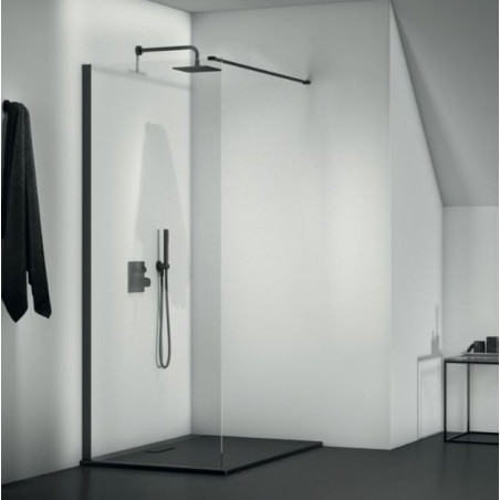 Ideal Standard CONNECT 2 stiklo sienelė dušui 90x195 cm juodos matinės spalvos profiliais, K9377V3