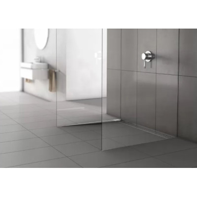 ACO ShowerStep profiliuotis, su nerūdijančio plieno matiniu paviršiumi, kairysis, ilgis 1490 mm, galima rinktis aukštį