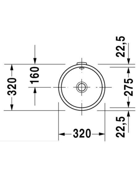 Duravit Architec po stalviršiu montuojamas praustuvas 275mm