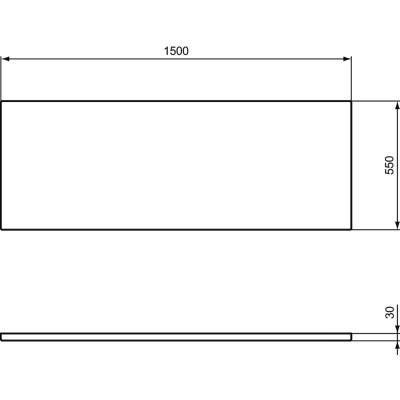 Ideal Standard i.life vonios priekinės dalies uždanga, pasirenkami matmenys