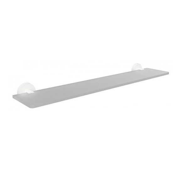 Stiklinė lentynėlė 600 mm Bemeta White (baltos spalvos)