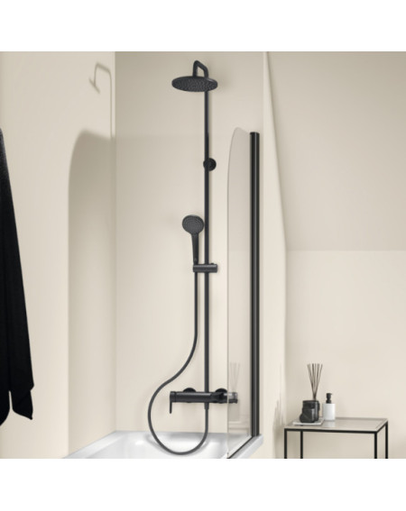 Ideal Standard Cerafine O vonios/dušo sistema juoda matinė , 20 cm apvali dušo galva