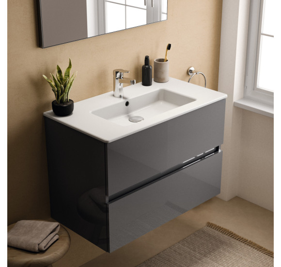 KOMPLEKTAS: Ideal Standard Eurovit pakabinama vonios spintelė su praustuvu 80 cm (815 x 450 x 565 mm)