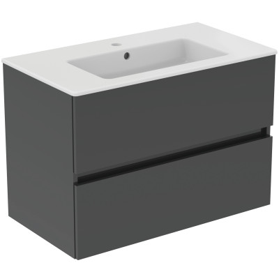 KOMPLEKTAS: Ideal Standard Eurovit pakabinama vonios spintelė su praustuvu 80 cm (815 x 450 x 565 mm)