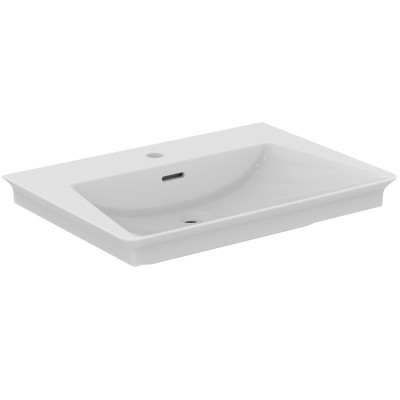 Ideal Standard La Dolce Vita  praustuvas 660x470x145, su anga maišytuvui ir perlaja, baltos spalvos