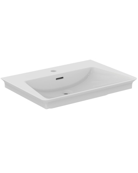 Ideal Standard La Dolce Vita  praustuvas 660x470x145, su anga maišytuvui ir perlaja, baltos spalvos