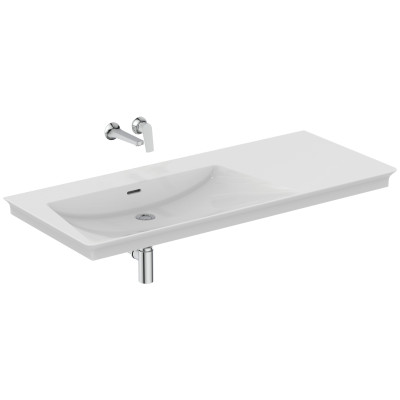 Ideal Standard La Dolce Vita  praustuvas 1260x535x145, baltos spalvos, be angos maišytuvui, su perlaja
