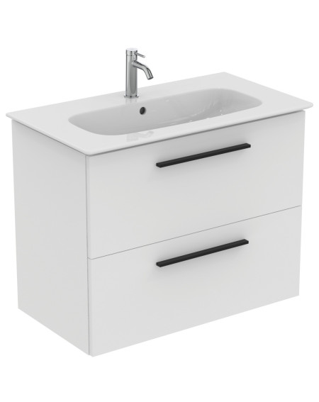 KOMPLEKTAS: Ideal Standard I.Life A vonios spintelė su praustuvu 80cm, Balta matinė spalva