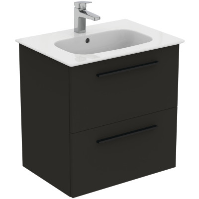 KOMPLEKTAS: Ideal Standard I.Life A vonios spintelė su praustuvu 60cm, Carbon grey matt spalva