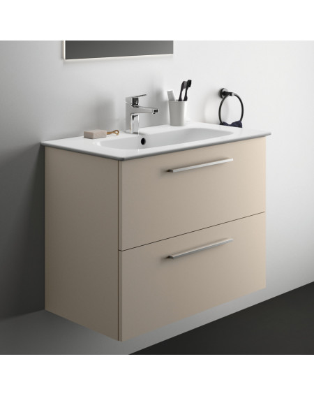 KOMPLEKTAS: Ideal Standard I.Life A vonios spintelė su praustuvu 80cm, Sand beige matt spalva