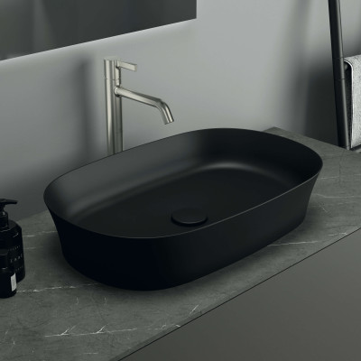 Ideal Standard Ipalyss E1396V3 ant stalviršio pastatomas praustuvas 60 cm, juodos matinės spalvos